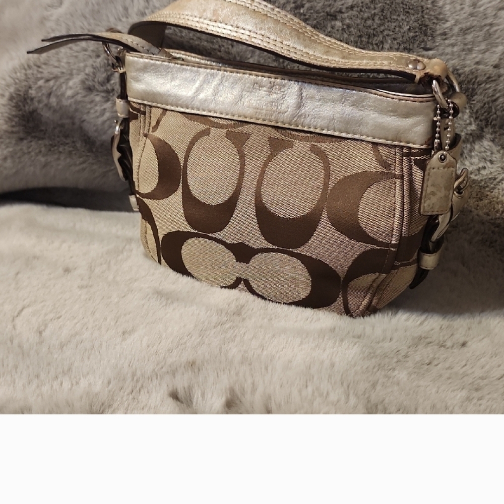 Coach Dark Brown Leather Shoulder Bag - Picture 4 of 4